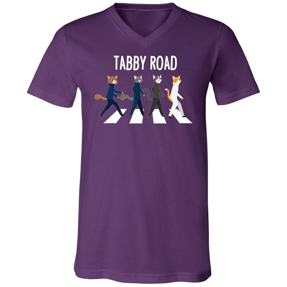 Unisex V-Neck T-Shirt - VYXQFX4R - Team Purple - 9