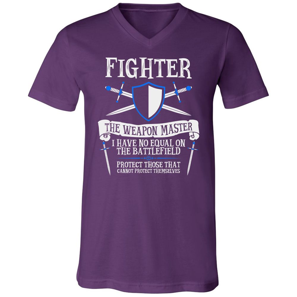 Unisex V-Neck T-Shirt - 9LWYFXZZ - Team Purple - 9