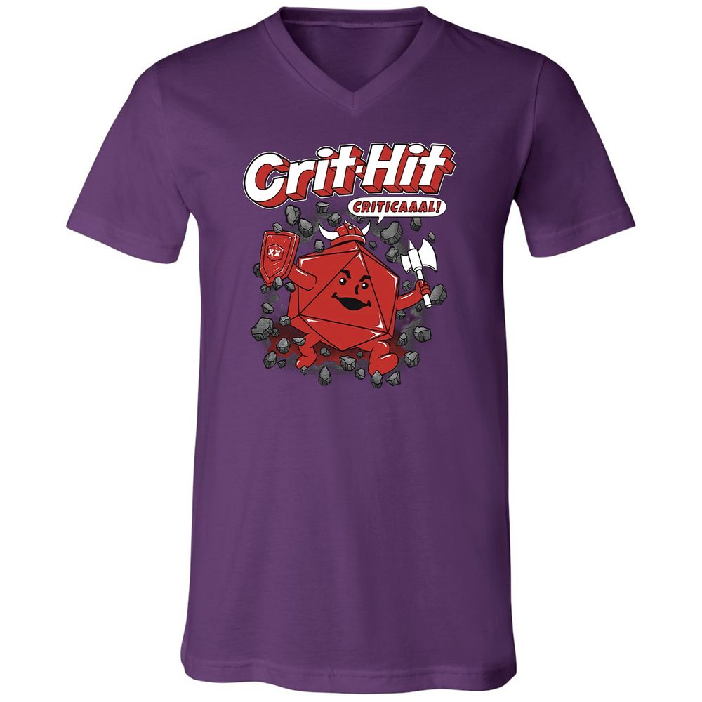 Unisex V-Neck T-Shirt - WNPGVS3Y - Team Purple - 9