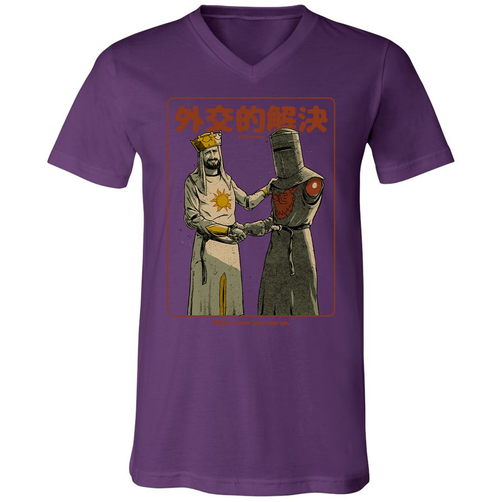 Unisex V-Neck T-Shirt - JYQ3AGJL - Team Purple - 9