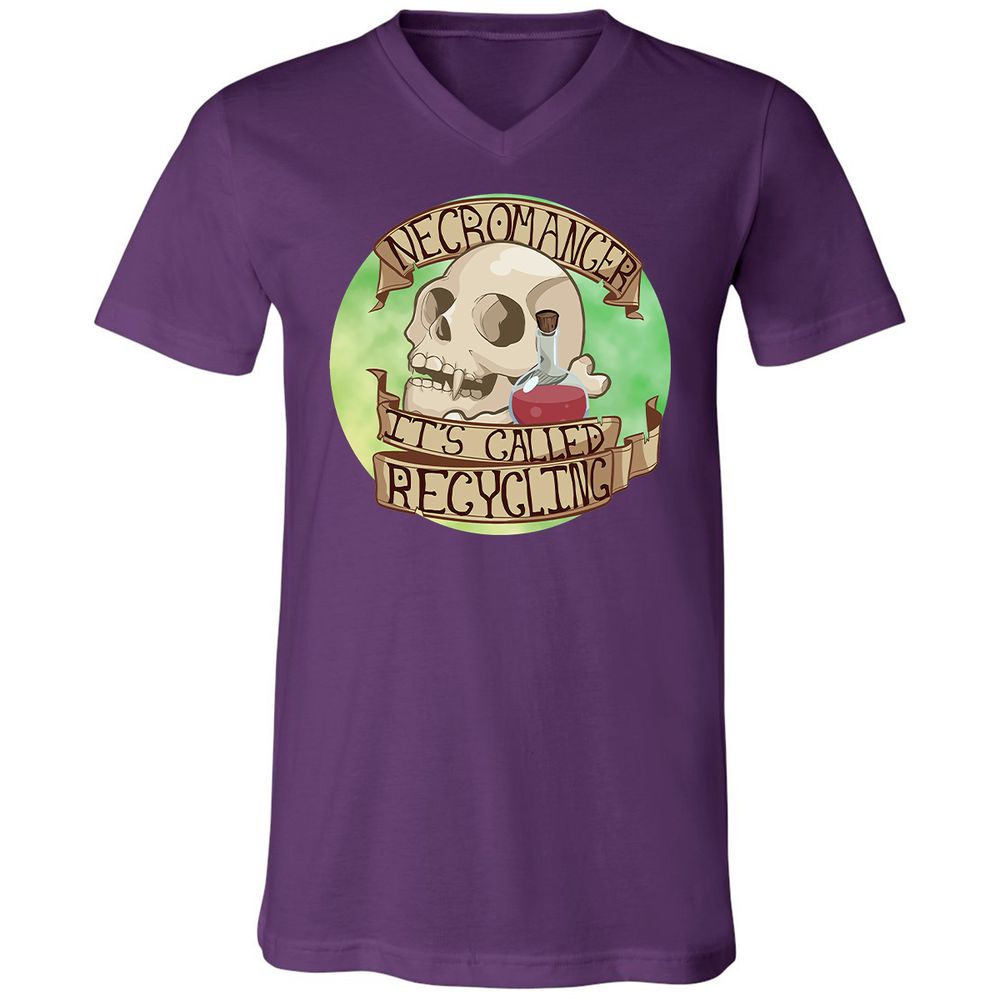 Unisex V-Neck T-Shirt - LTHSXDYK - Team Purple - 9