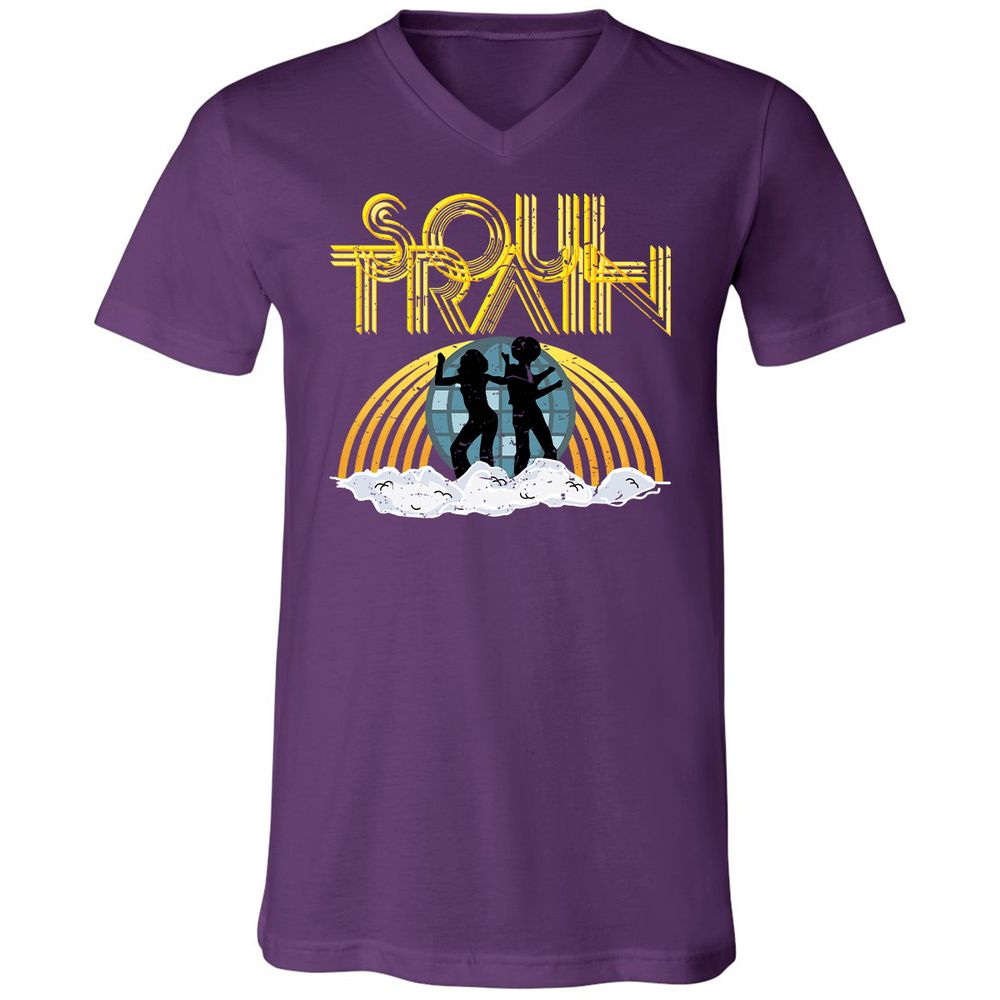Unisex V-Neck T-Shirt - AN7ZGNYP - Team Purple - 9