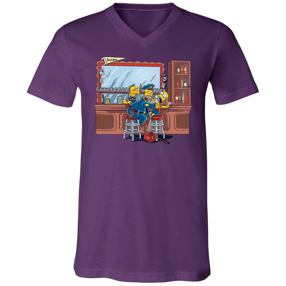 Unisex V-Neck T-Shirt - G68N91D2 - Team Purple - 9