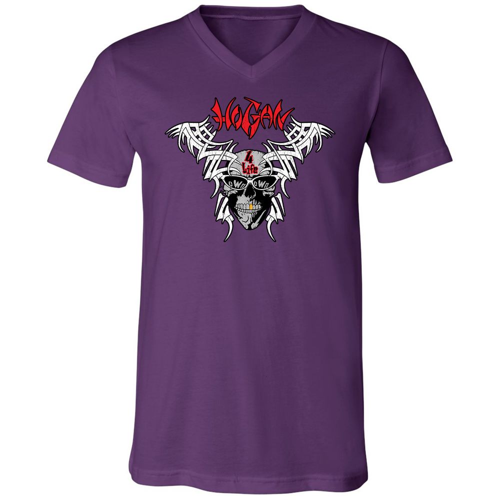 Unisex V-Neck T-Shirt - QKHZQ6EX - Team Purple - 9