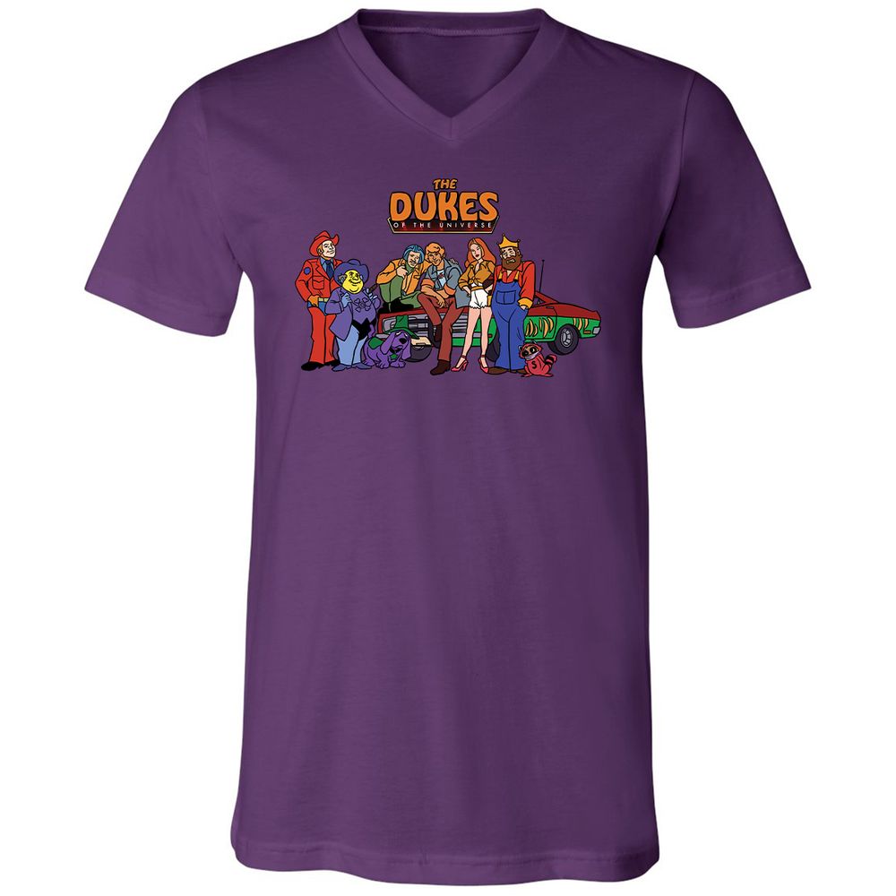 Unisex V-Neck T-Shirt - TXAUA4DM - Team Purple - 9