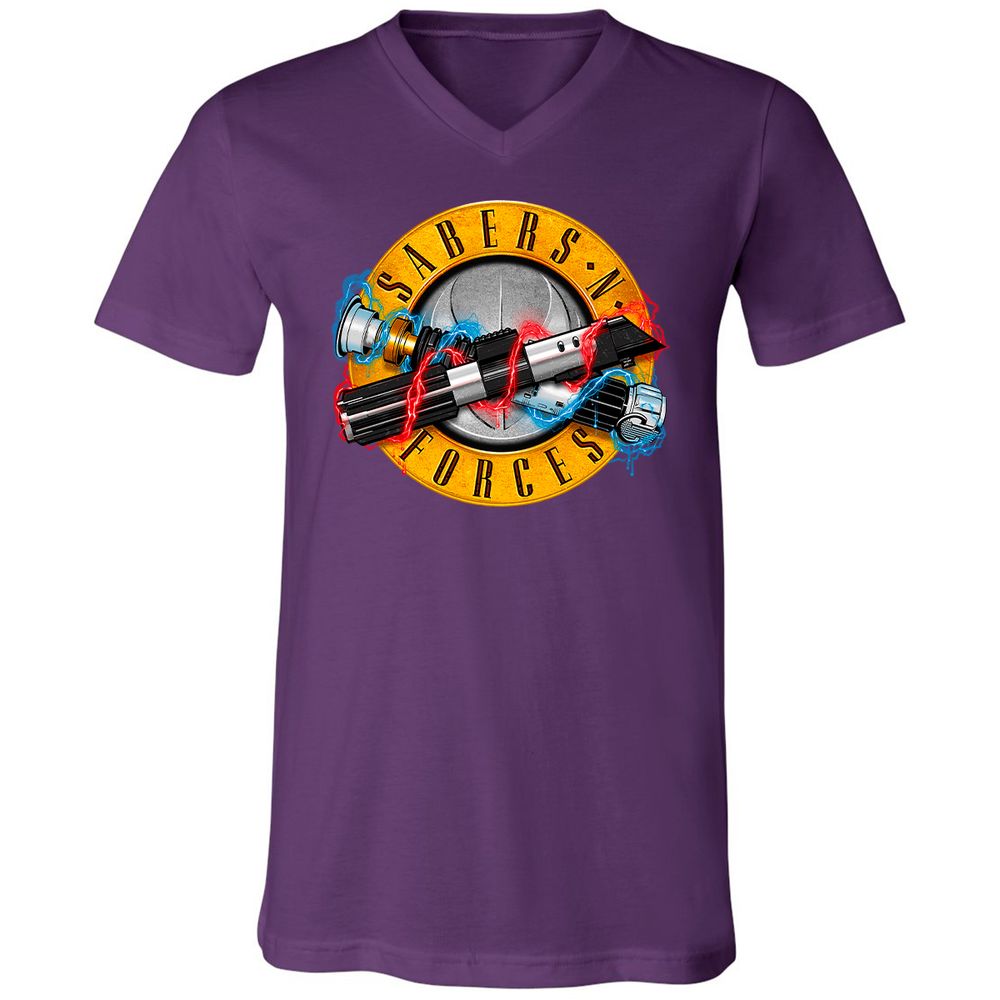Unisex V-Neck T-Shirt - H4A2SGN2 - Team Purple - 9