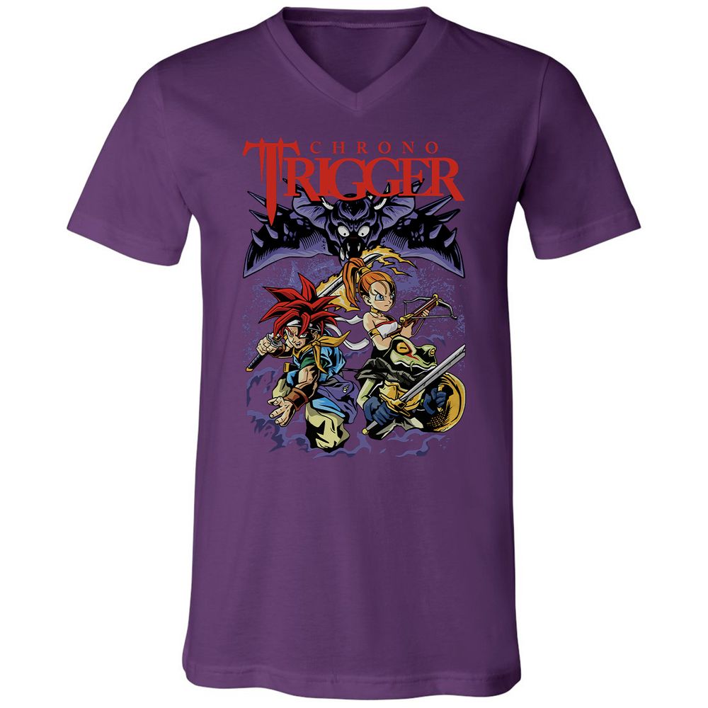 Unisex V-Neck T-Shirt - 33VALD8P - Team Purple - 9