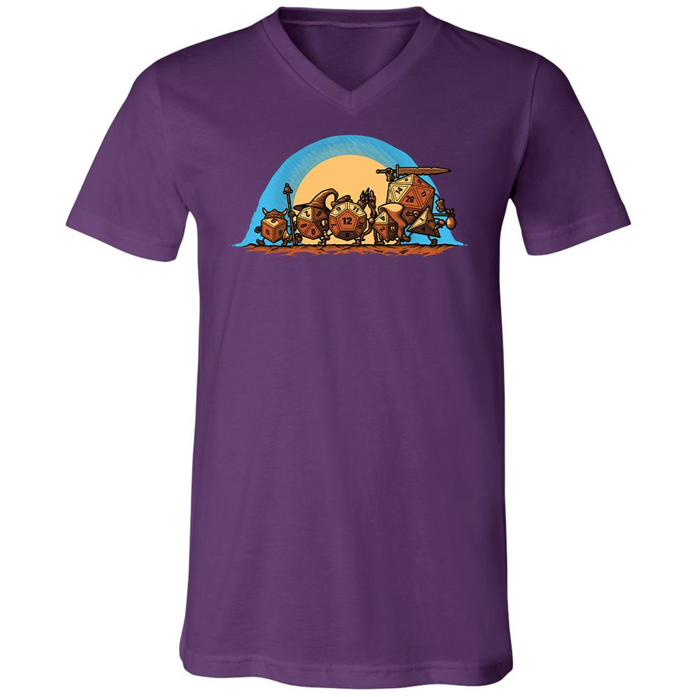 Unisex V-Neck T-Shirt - UDAEVBYL - Team Purple - 9