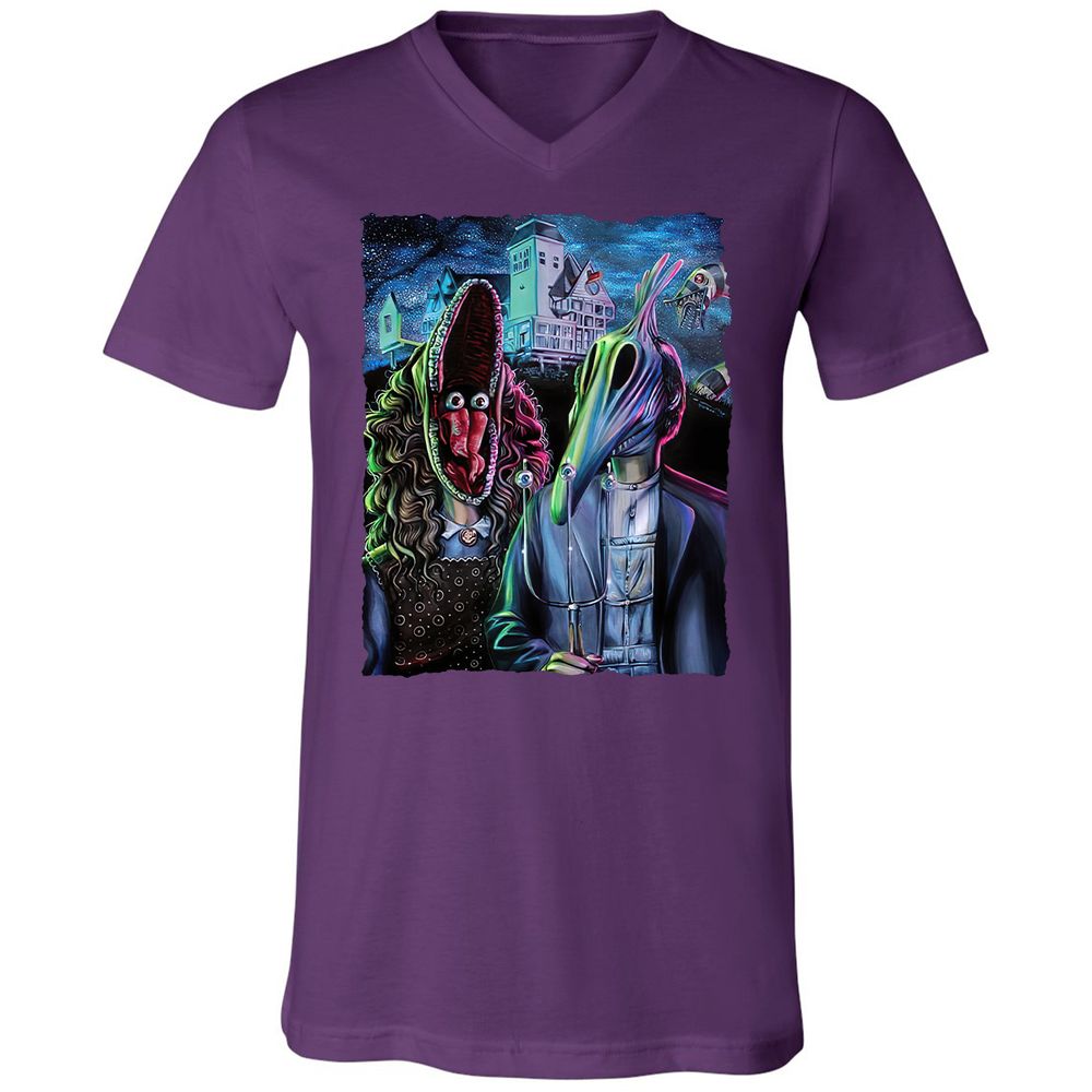 Unisex V-Neck T-Shirt - W5AT9T8Q - Team Purple - 9