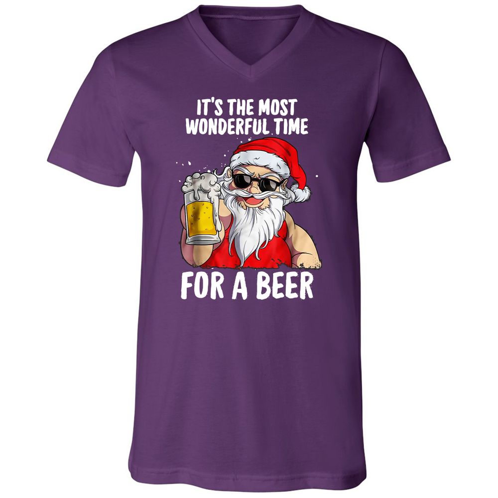Unisex V-Neck T-Shirt - VCBRD3K8 - Team Purple - 9