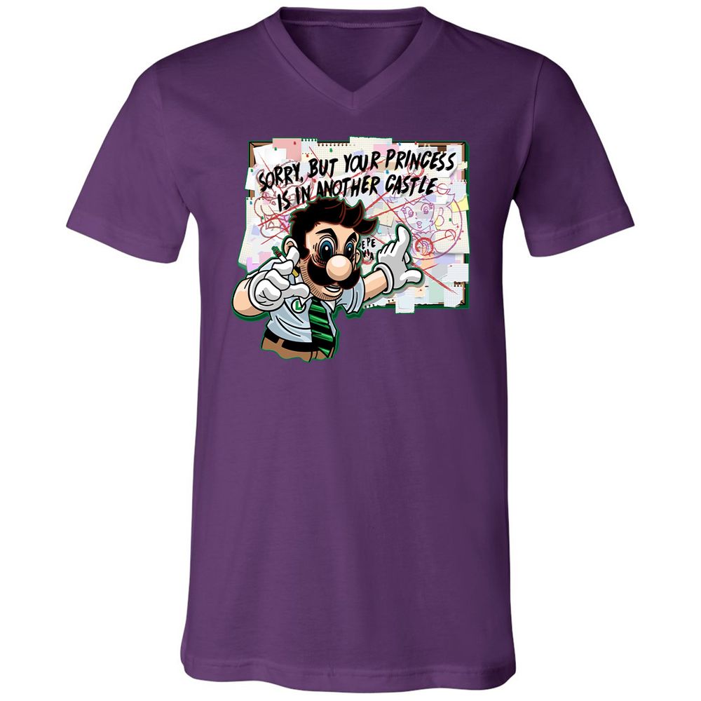 Unisex V-Neck T-Shirt - 34G91UM3 - Team Purple - 9
