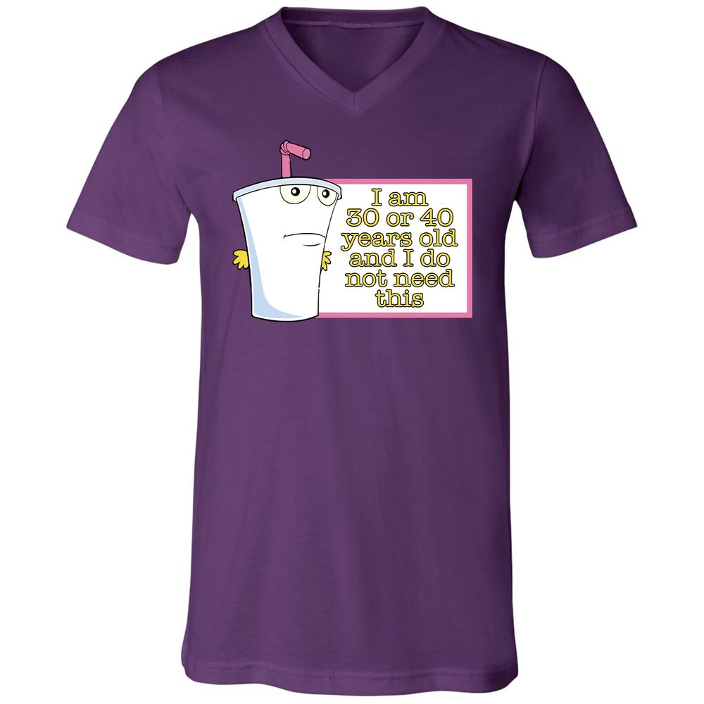 Unisex V-Neck T-Shirt - X66FUA8P - Team Purple - 9