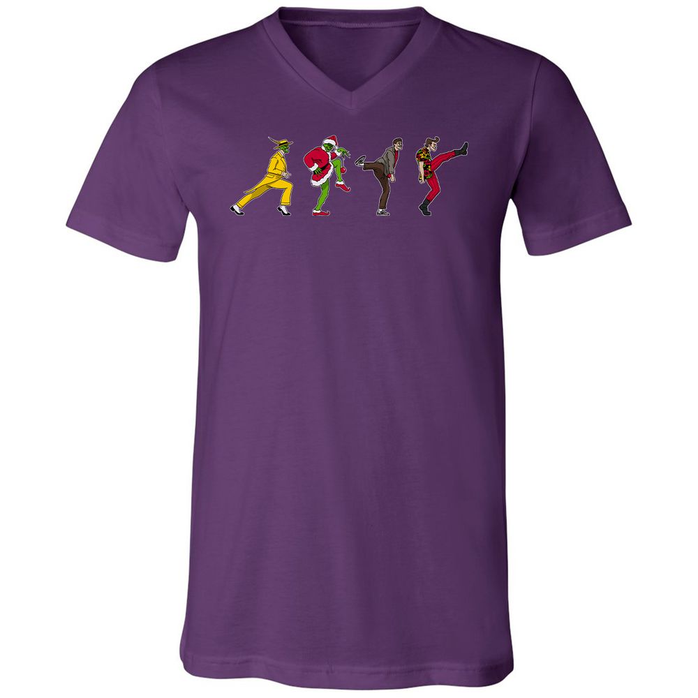 Unisex V-Neck T-Shirt - 8WZADCNJ - Team Purple - 9