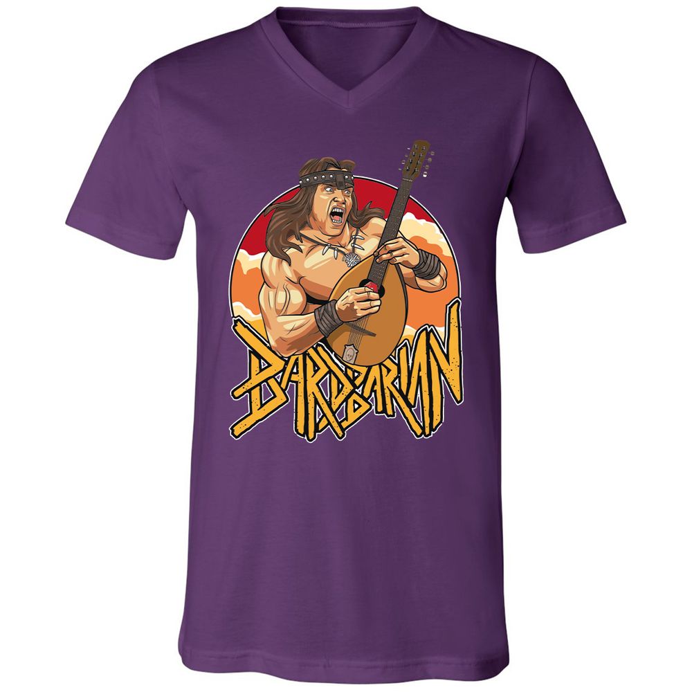 Unisex V-Neck T-Shirt - CMHRVR92 - Team Purple - 9