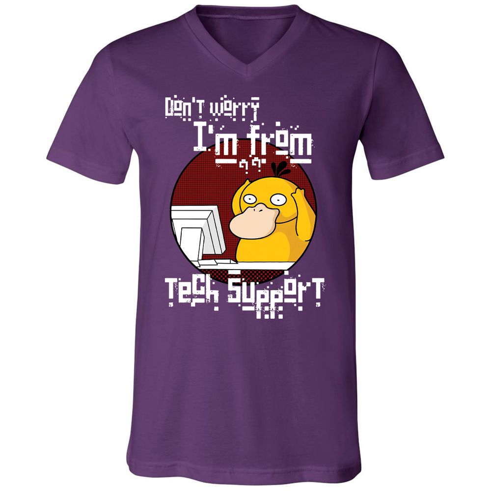 Unisex V-Neck T-Shirt - DV4JXXHJ - Team Purple - 9