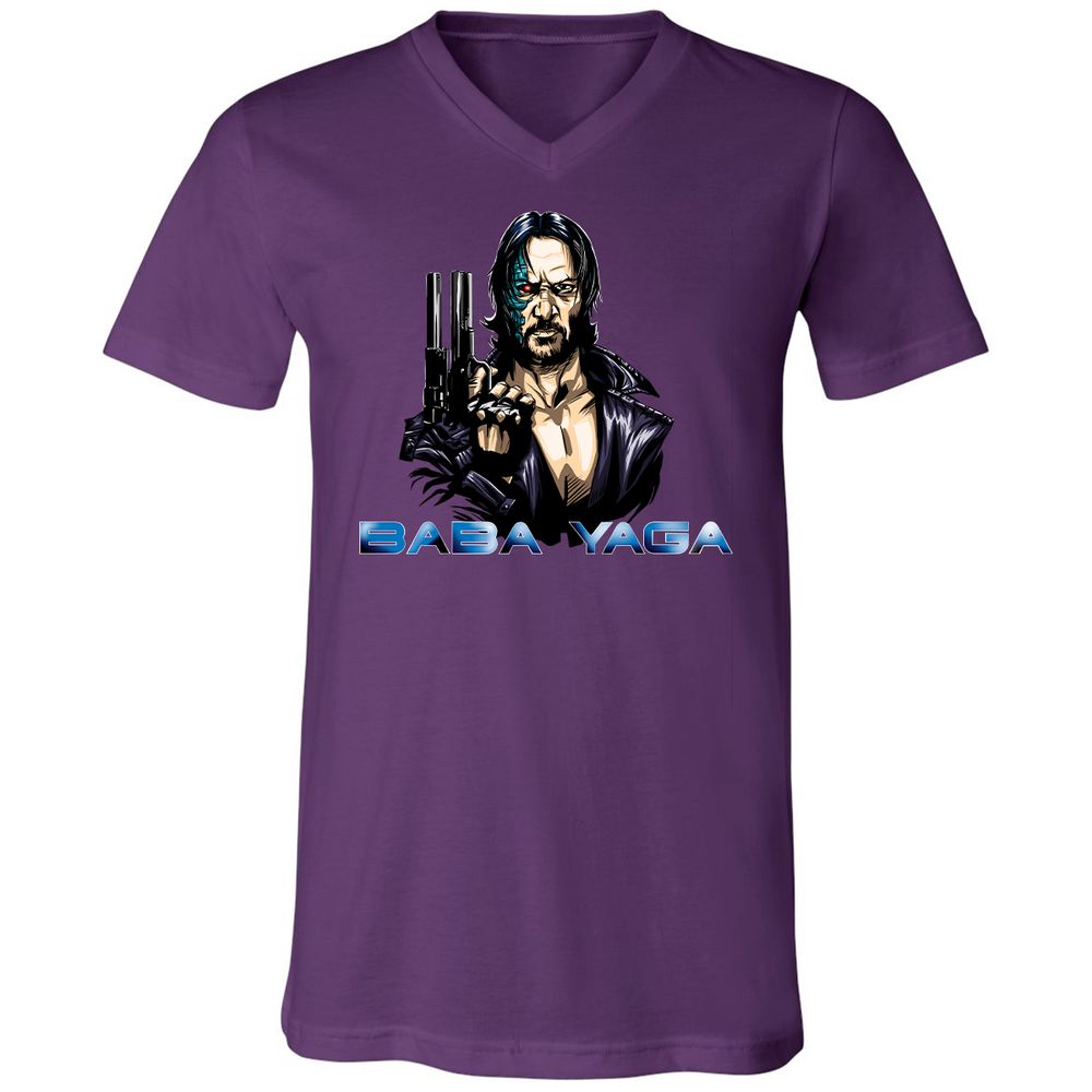 Unisex V-Neck T-Shirt - F3FKQY1T - Team Purple - 9