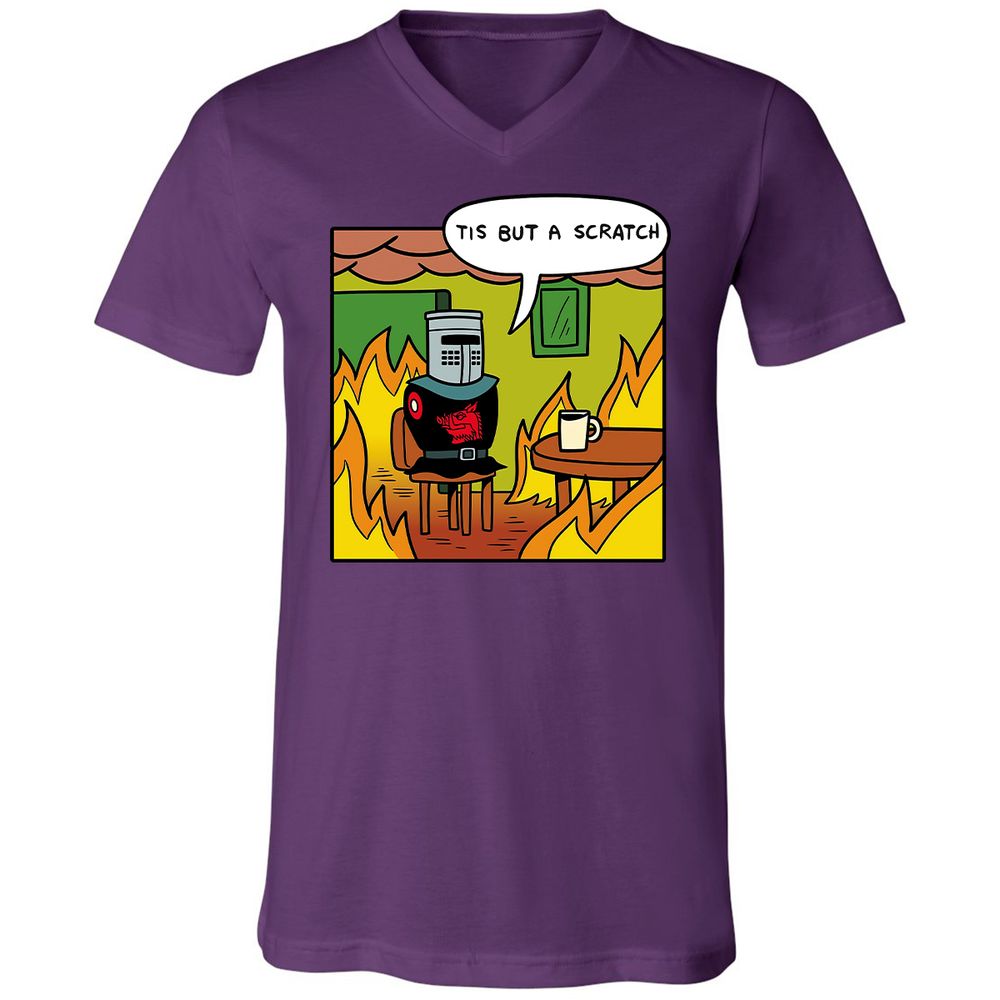 Unisex V-Neck T-Shirt - B2739Q57 - Team Purple - 9