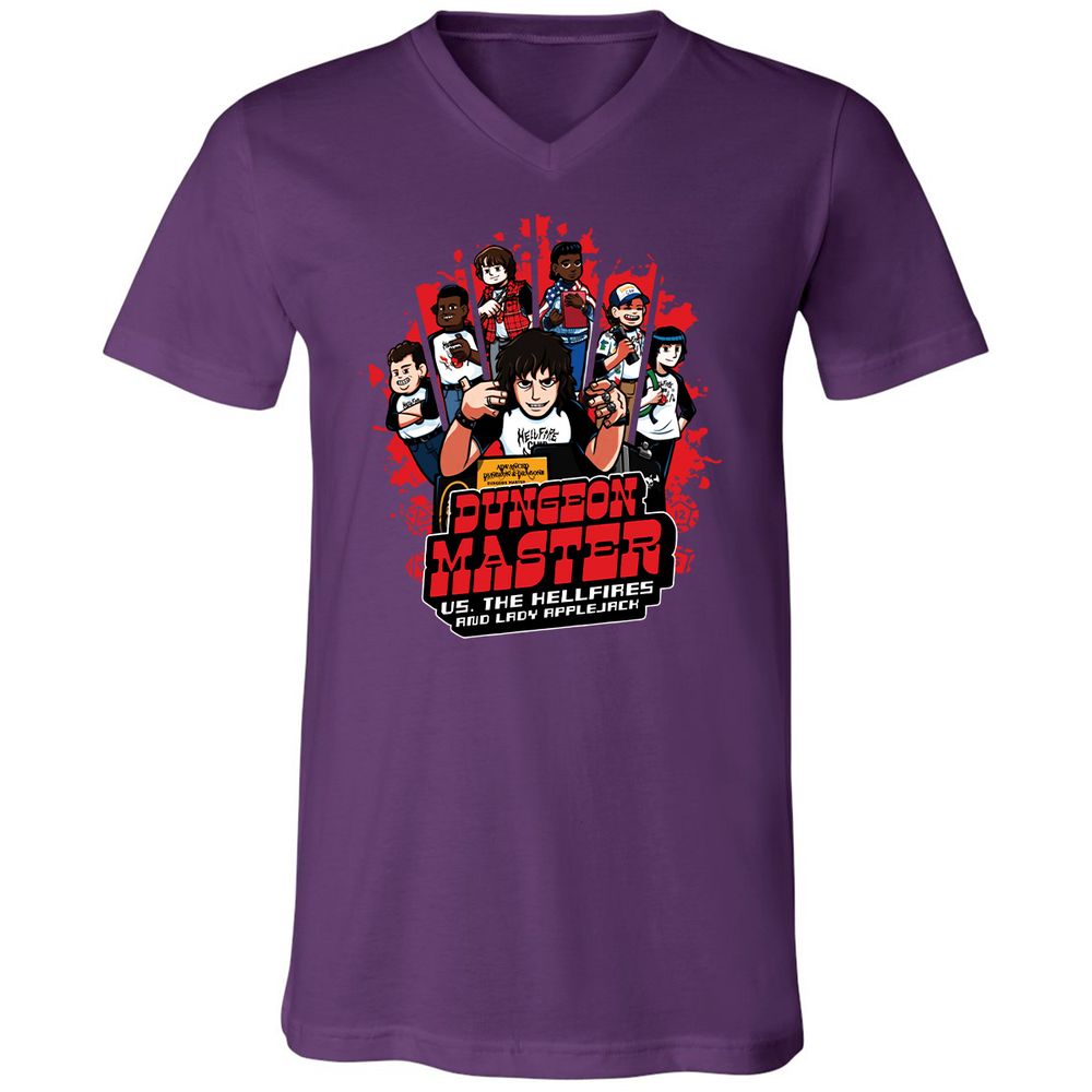 Unisex V-Neck T-Shirt - RQMBGYP1 - Team Purple - 9