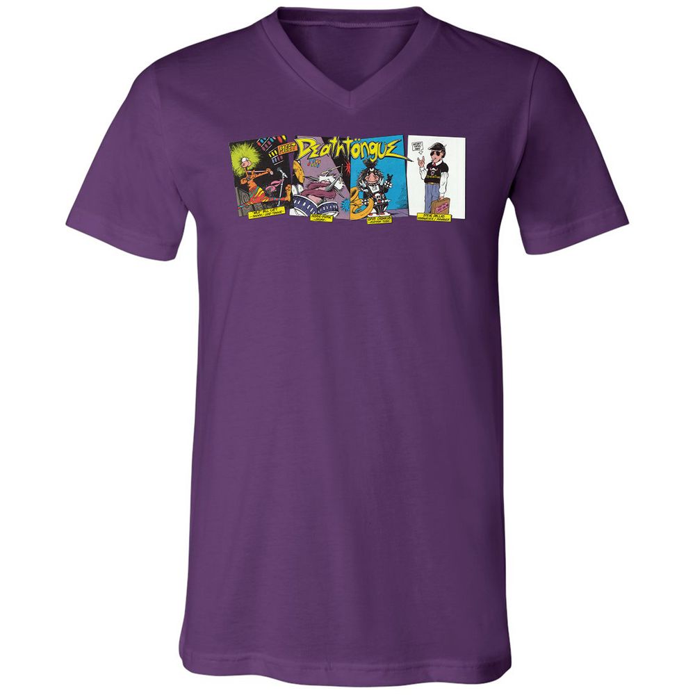 Unisex V-Neck T-Shirt - UXJPEJBW - Team Purple - 9