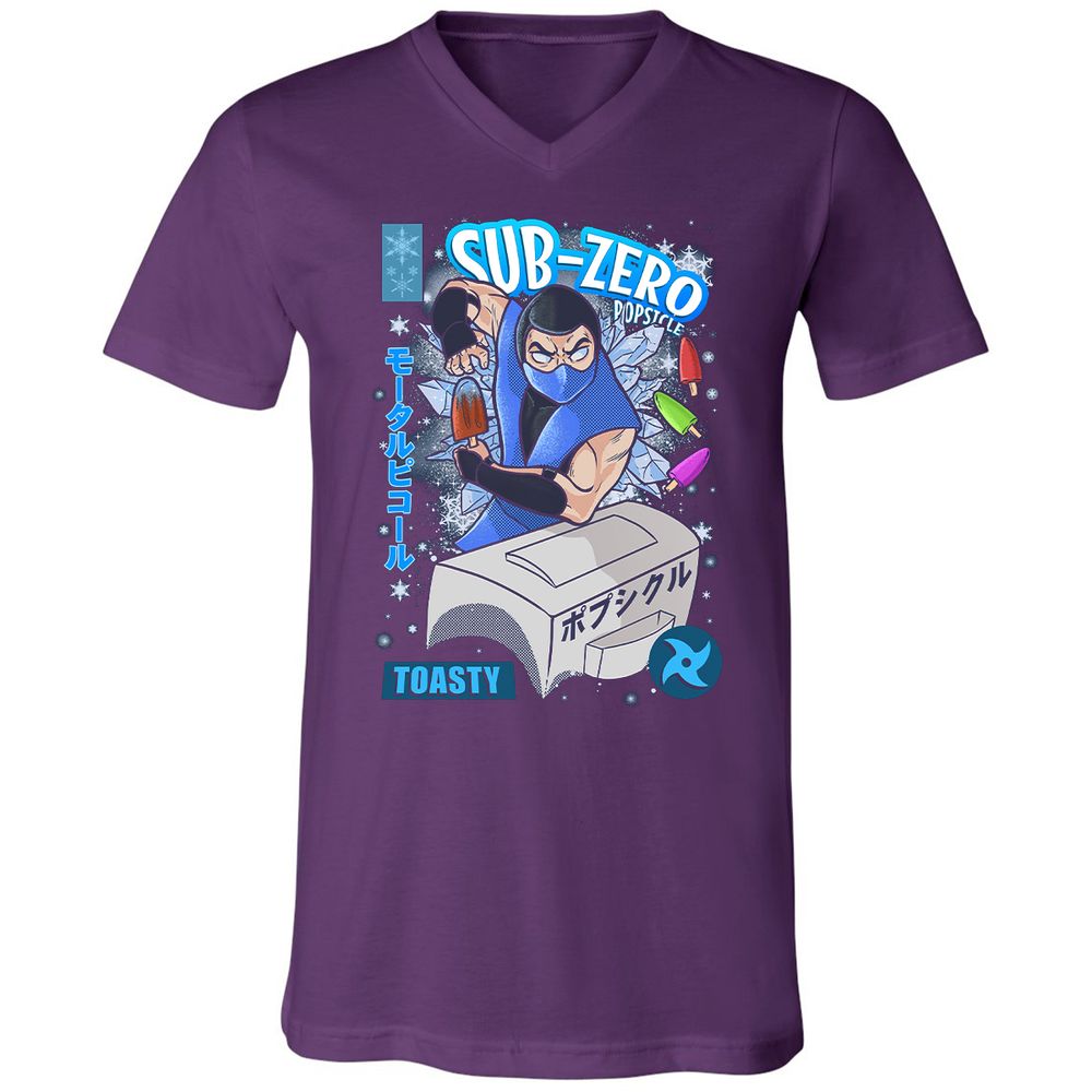 Unisex V-Neck T-Shirt - QT8JKQQ1 - Team Purple - 9