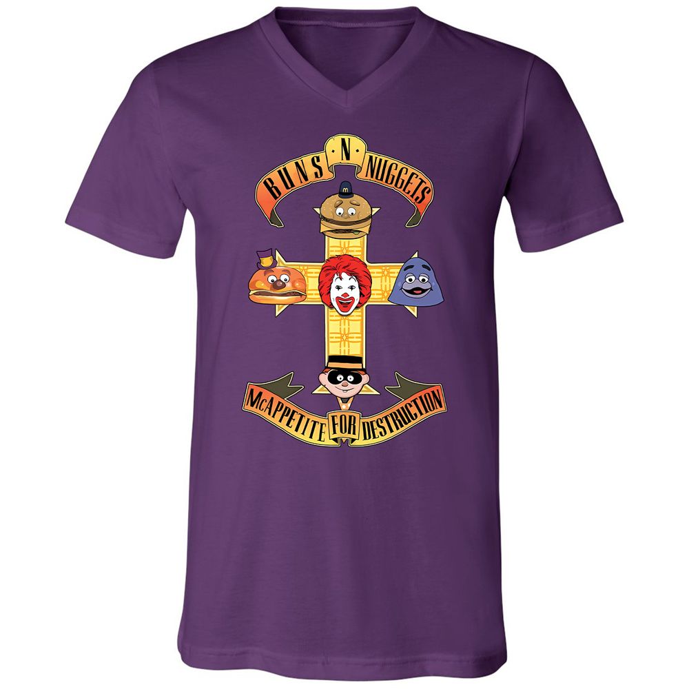 Unisex V-Neck T-Shirt - V2AB6LV9 - Team Purple - 9