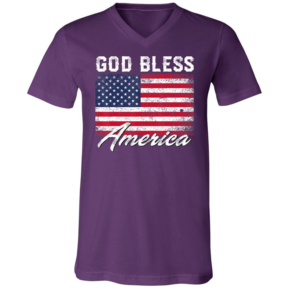 Unisex V-Neck T-Shirt - UFMRCDMY - Team Purple - 9