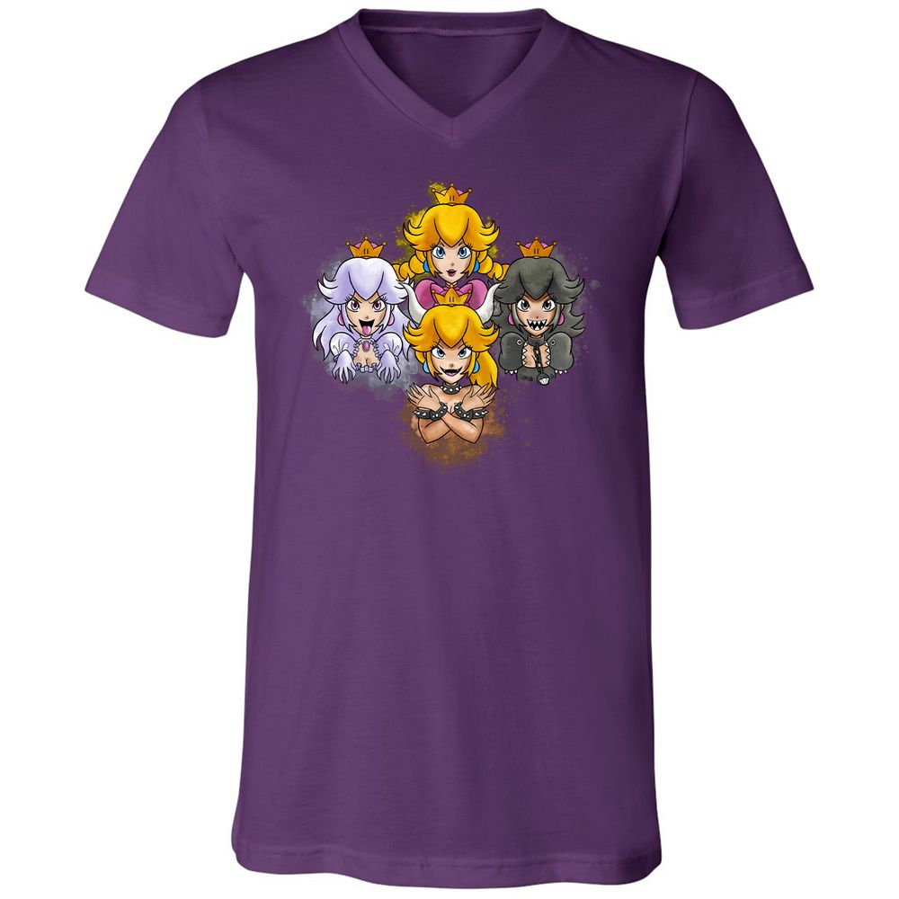 Unisex V-Neck T-Shirt - 9DCK5KPF - Team Purple - 9