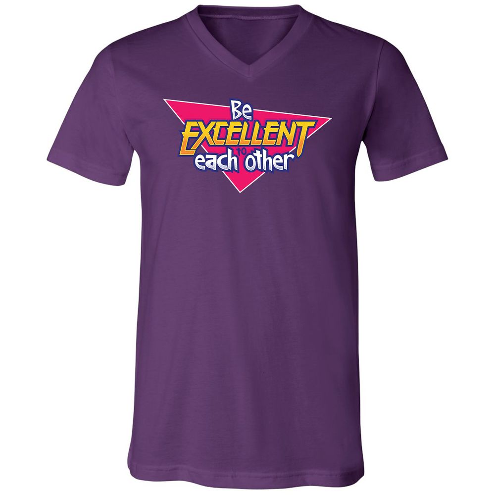 Unisex V-Neck T-Shirt - 6XUBC2HG - Team Purple - 9