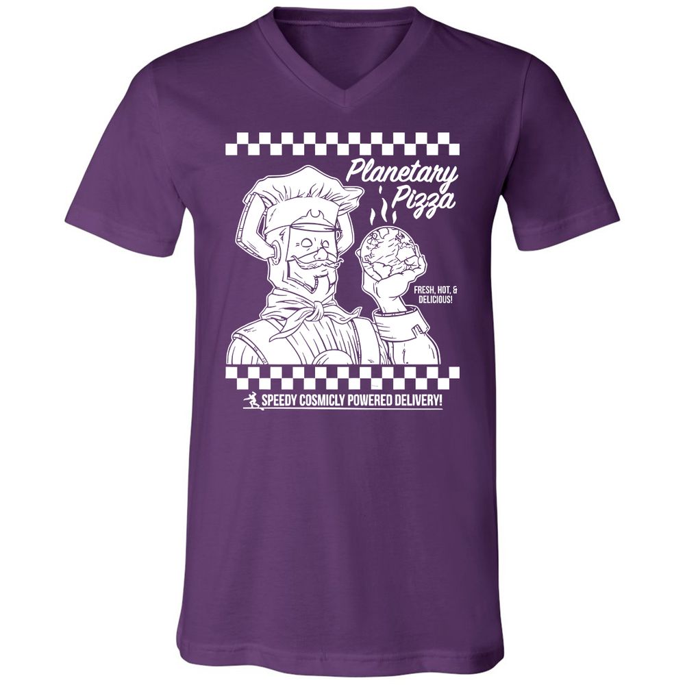 Unisex V-Neck T-Shirt - N58H1TEV - Team Purple - 9