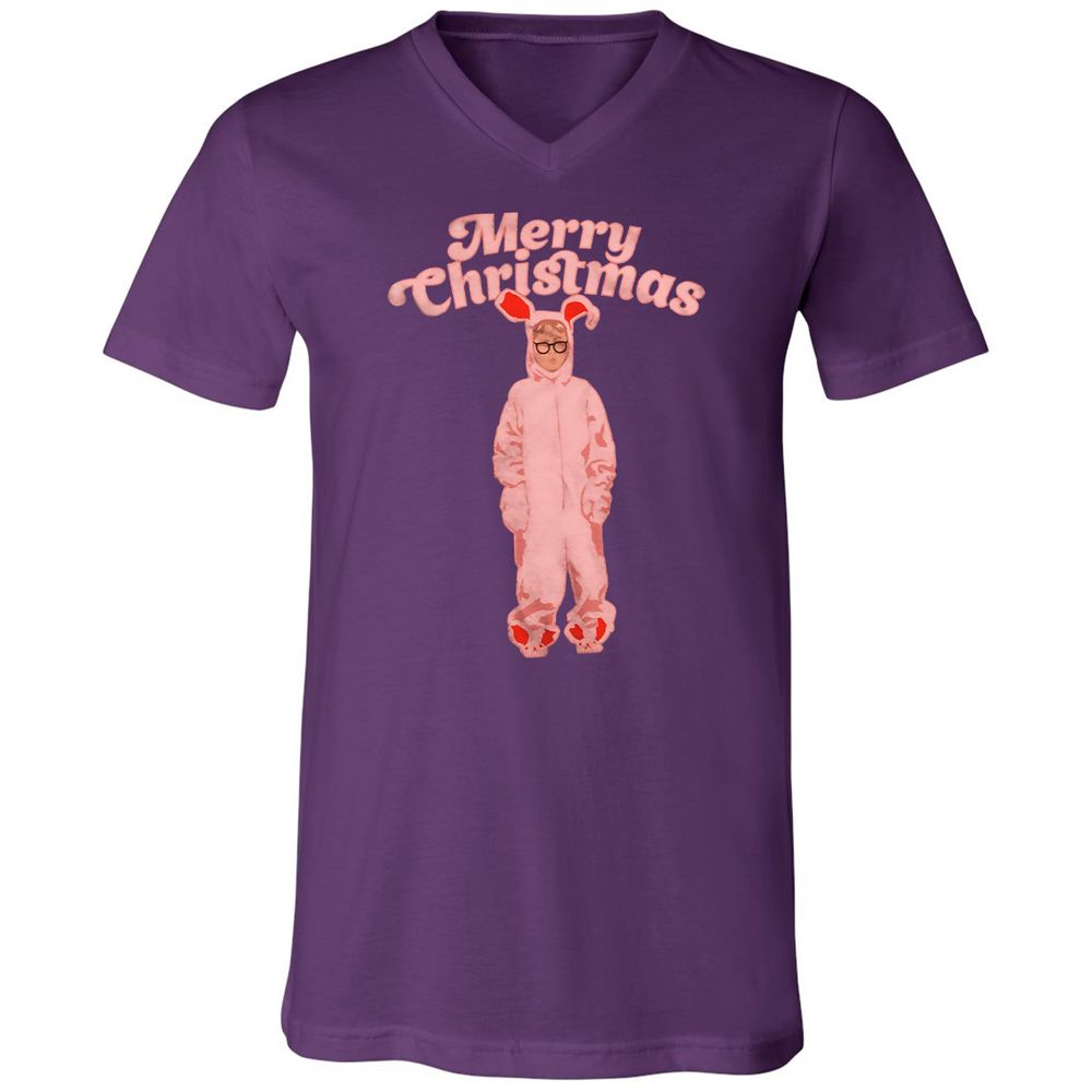 Unisex V-Neck T-Shirt - 14T8G5UM - Team Purple - 9