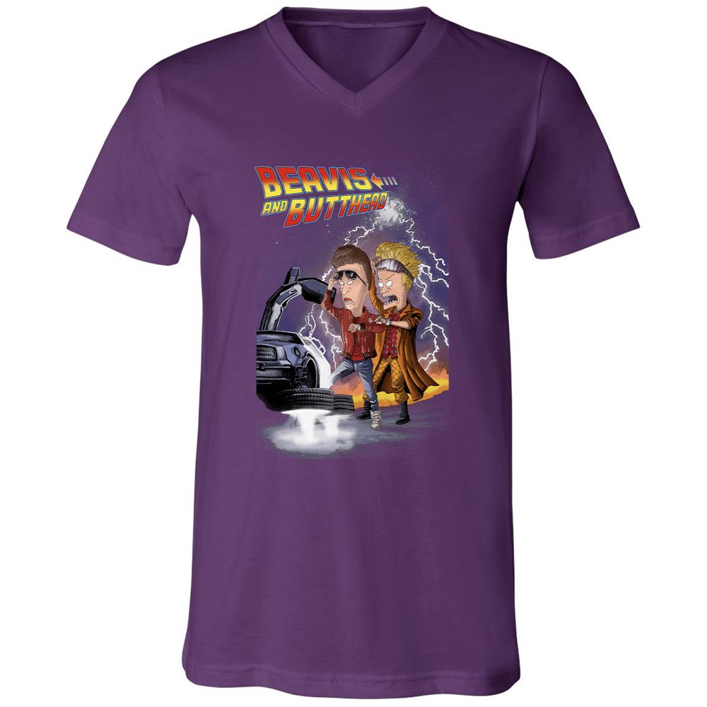 Unisex V-Neck T-Shirt - 7FZCWPUA - Team Purple - 9