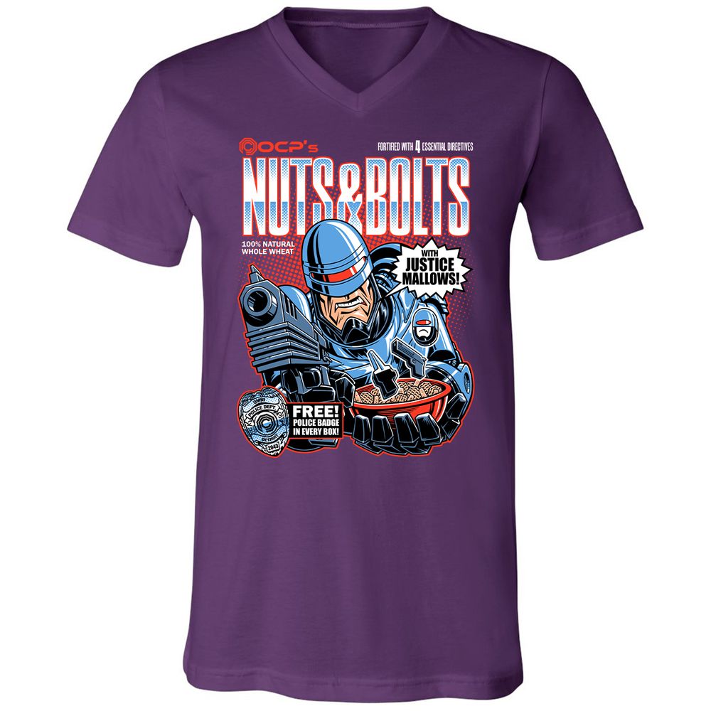 Unisex V-Neck T-Shirt - X2W4QW89 - Team Purple - 9