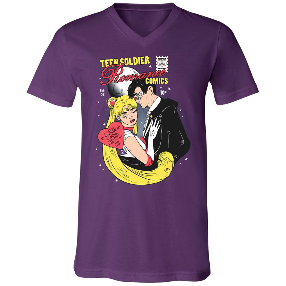Unisex V-Neck T-Shirt - 93747RWG - Team Purple - 9