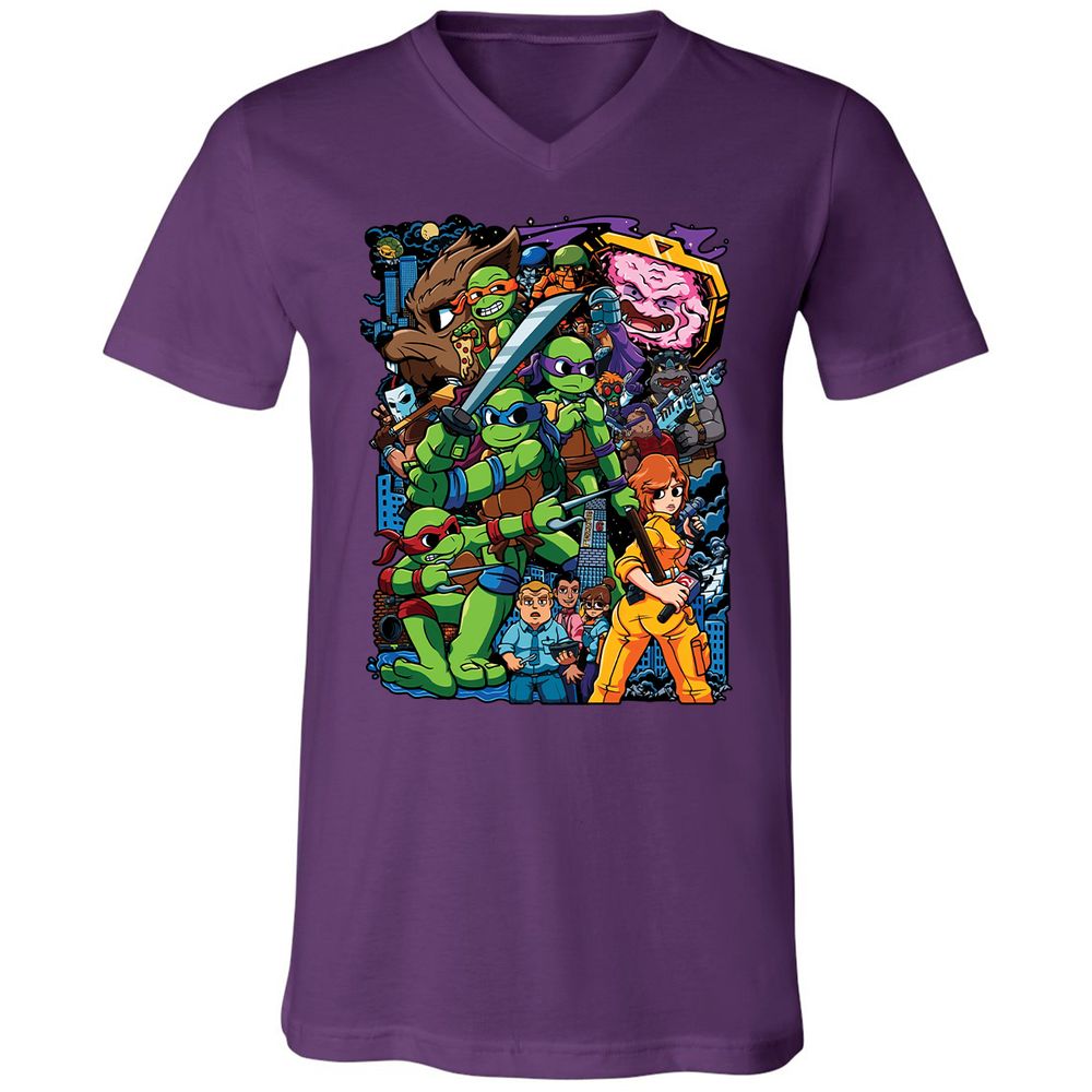 Unisex V-Neck T-Shirt - 4VM2SEBE - Team Purple - 9