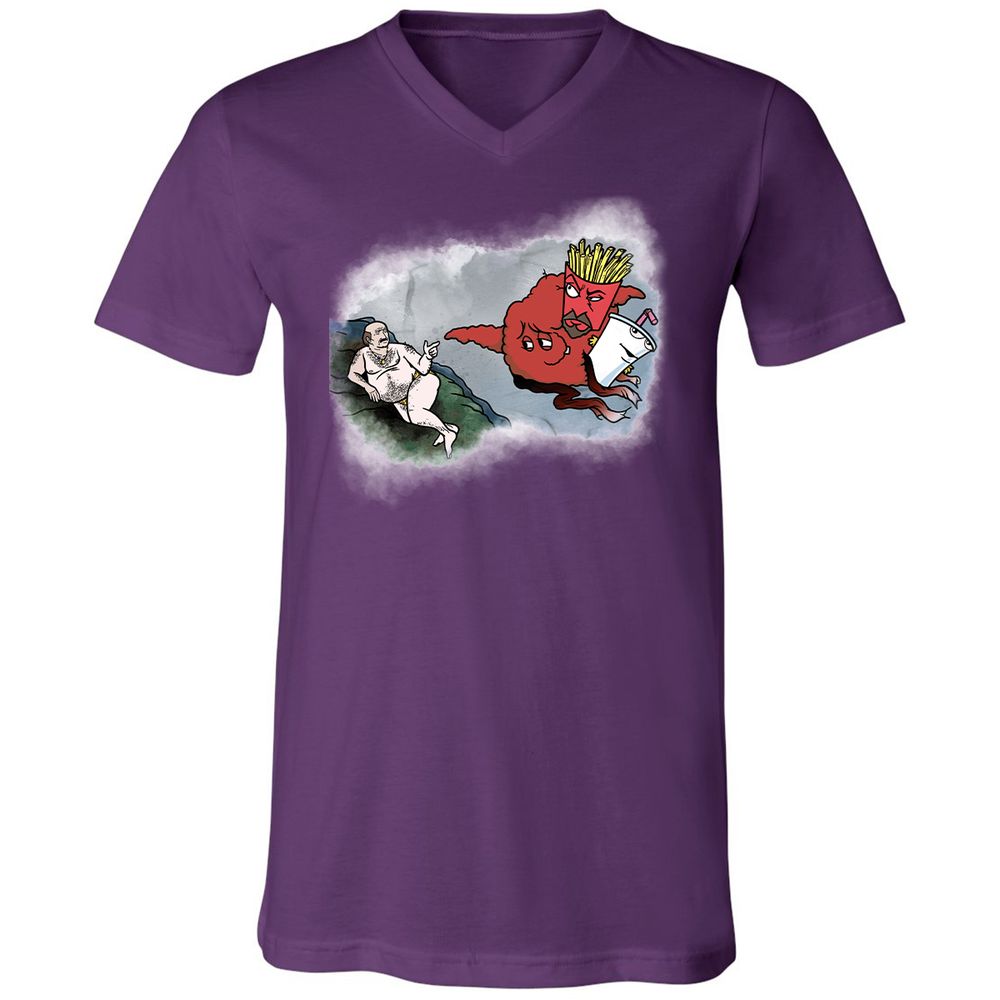 Unisex V-Neck T-Shirt - 96BVNCRV - Team Purple - 9