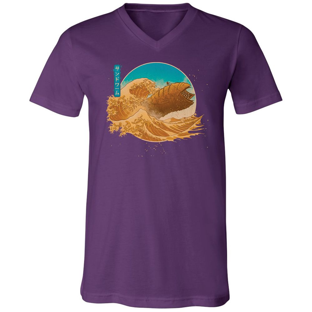 Unisex V-Neck T-Shirt - VXWQQW9Z - Team Purple - 9
