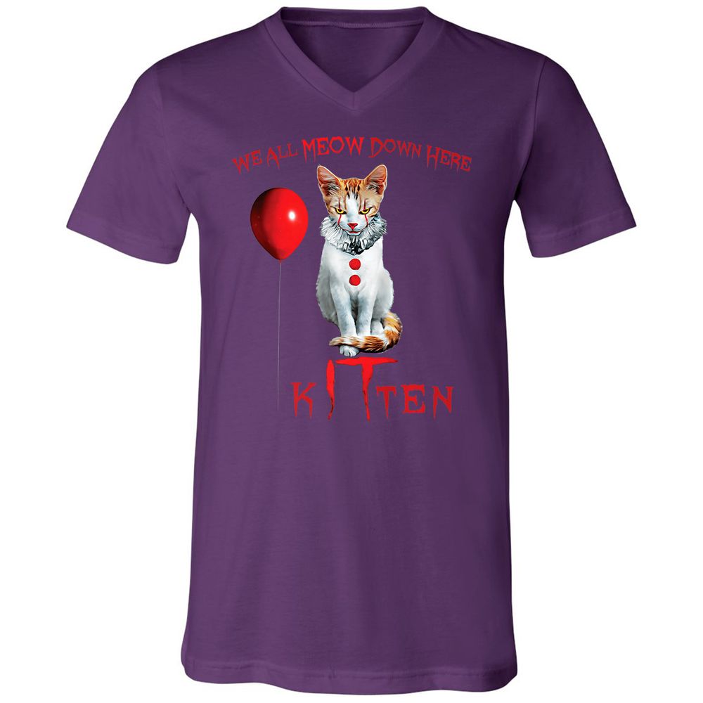 Unisex V-Neck T-Shirt - TNHZ7U8B - Team Purple - 9