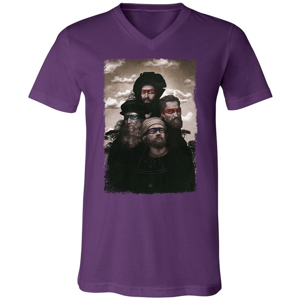 Unisex V-Neck T-Shirt - 7XZE5FG3 - Team Purple - 9