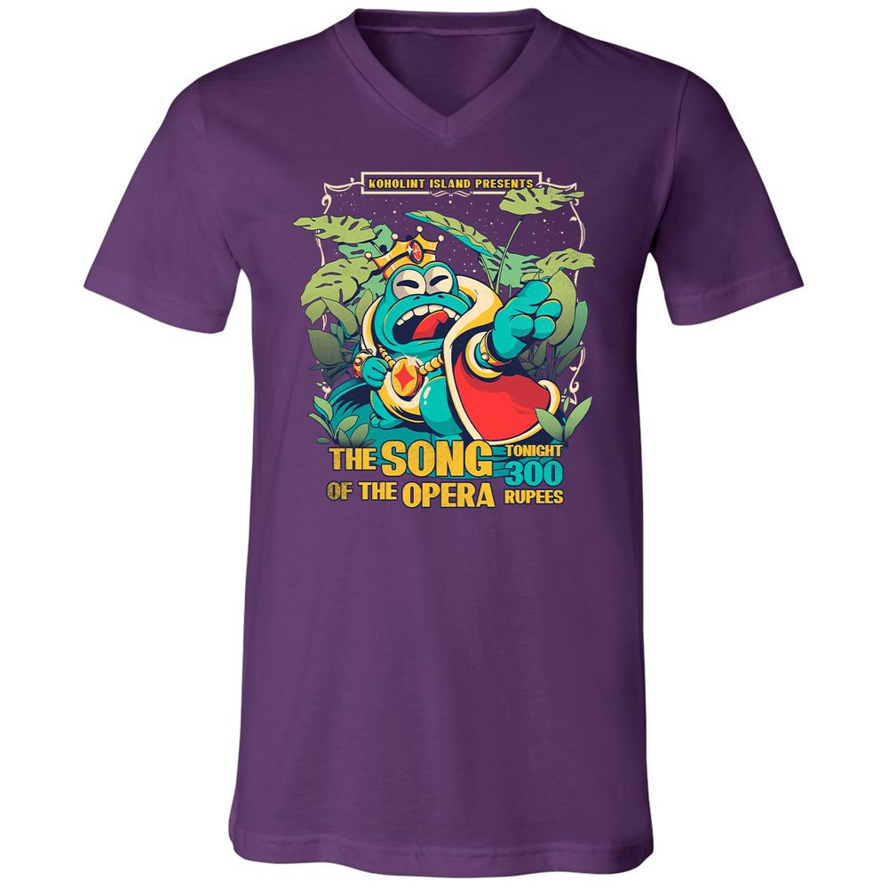 Unisex V-Neck T-Shirt - BZCJVKEW - Team Purple - 9