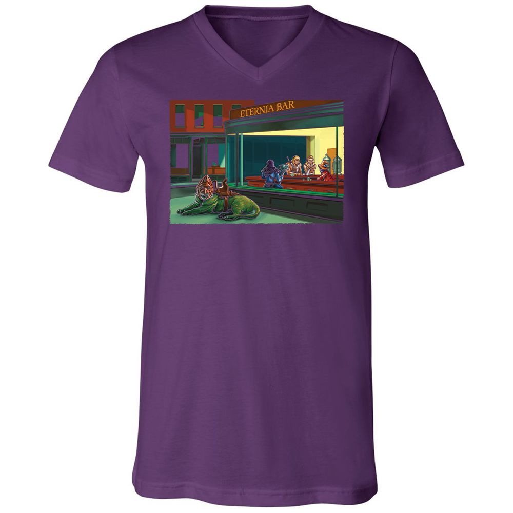 Unisex V-Neck T-Shirt - KGBQQPQS - Team Purple - 9