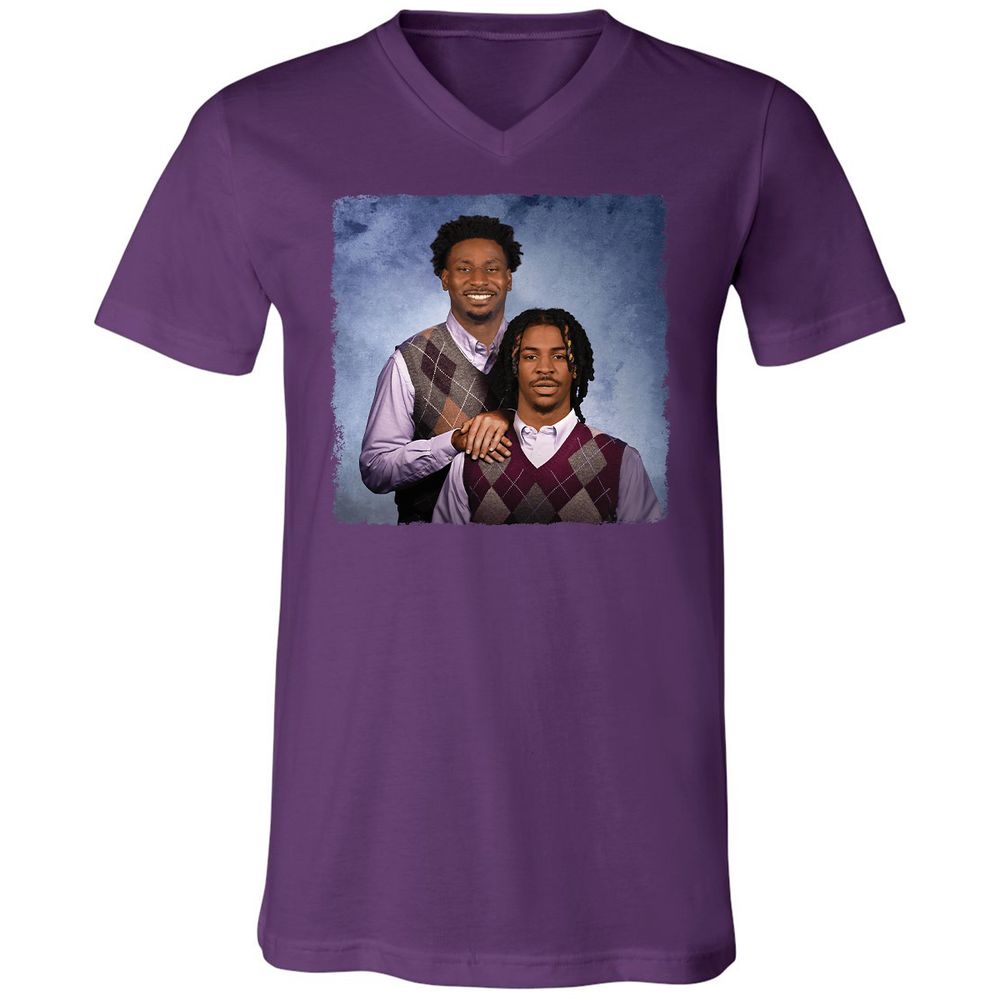 Unisex V-Neck T-Shirt - VYBMJJM1 - Team Purple - 9