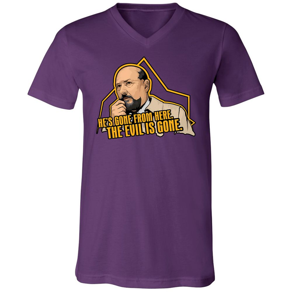 Unisex V-Neck T-Shirt - NWCRCUKM - Team Purple - 9