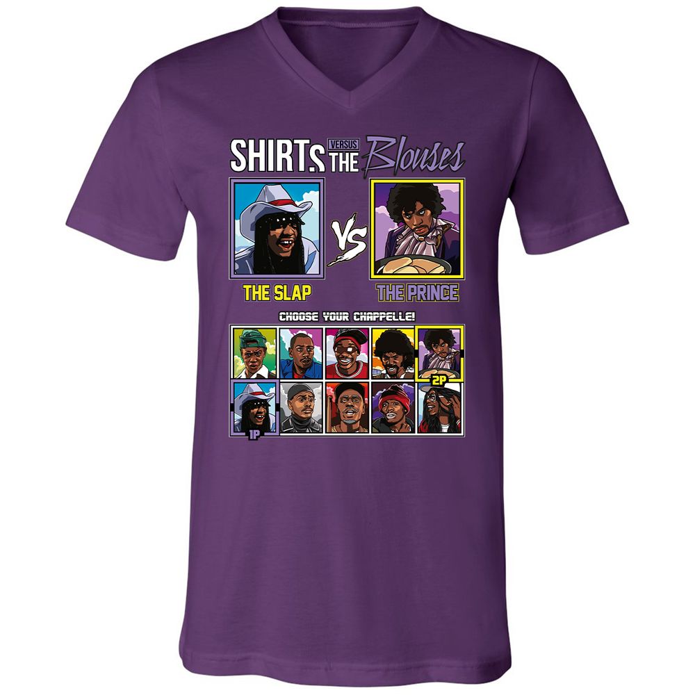 Unisex V-Neck T-Shirt - JFH958CB - Team Purple - 9