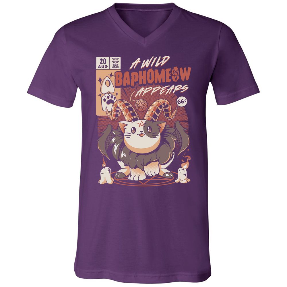 Unisex V-Neck T-Shirt - EWYJYKH8 - Team Purple - 9