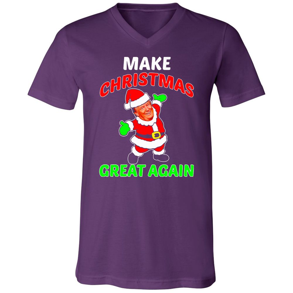 Unisex V-Neck T-Shirt - BJ3ZJHX2 - Team Purple - 9