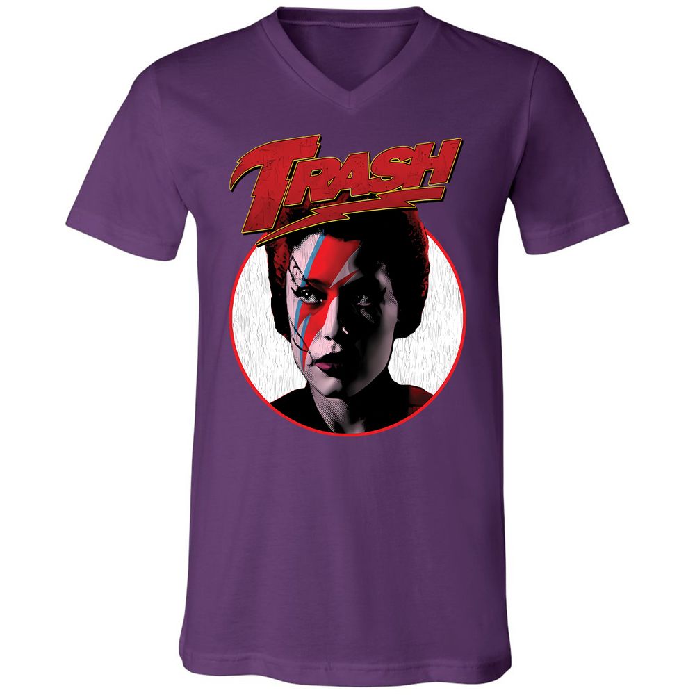 Unisex V-Neck T-Shirt - 3YLRFBPQ - Team Purple - 9