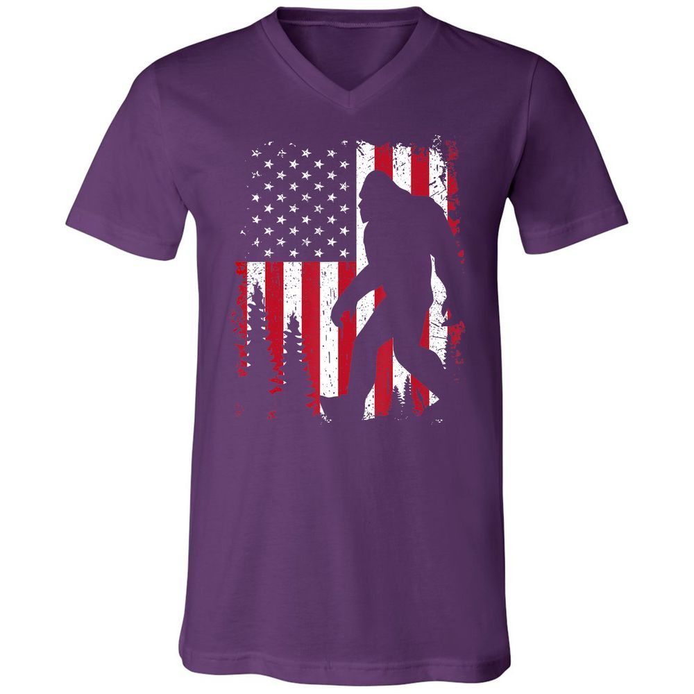 Unisex V-Neck T-Shirt - HEB91A67 - Team Purple - 9