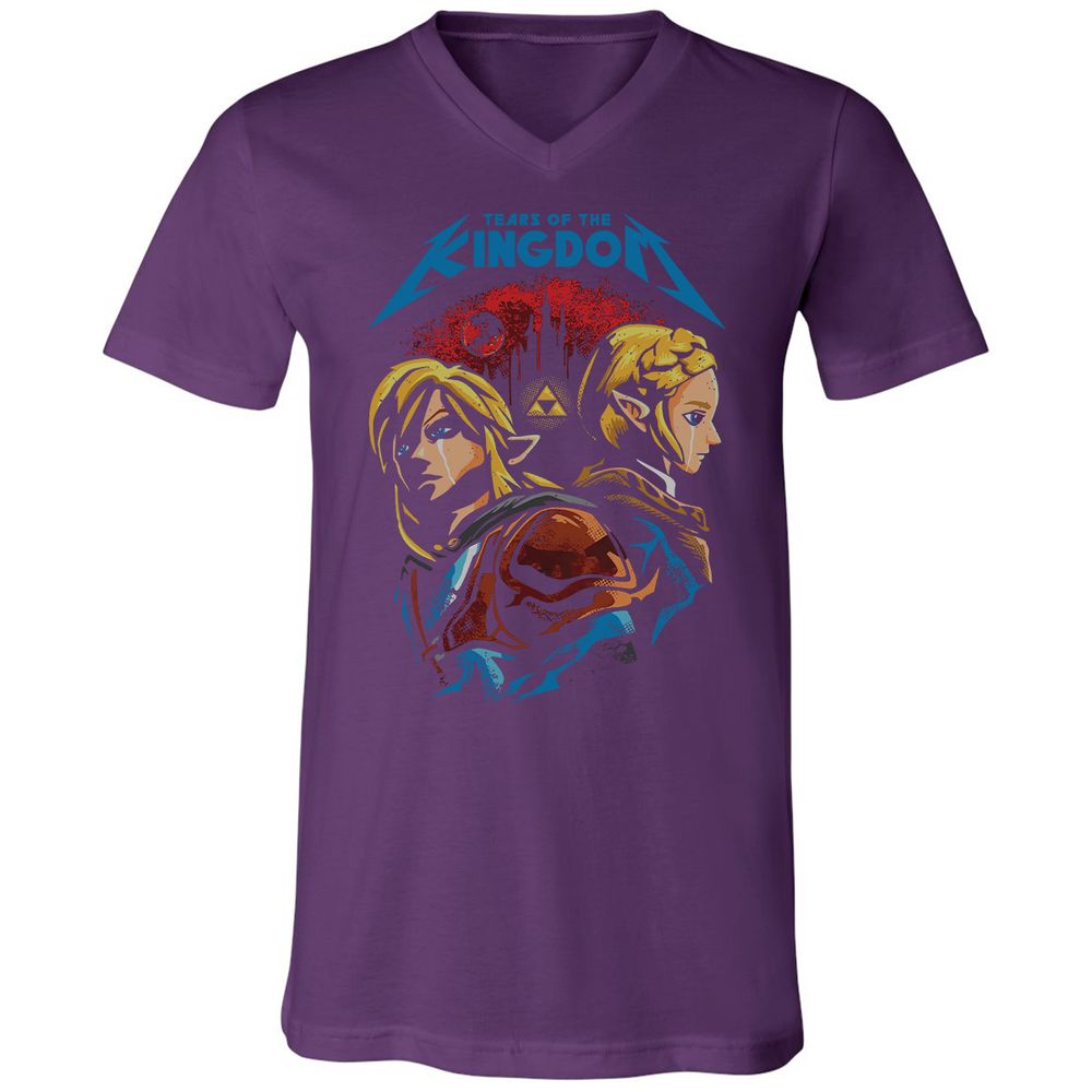 Unisex V-Neck T-Shirt - 9XS8C3AP - Team Purple - 9