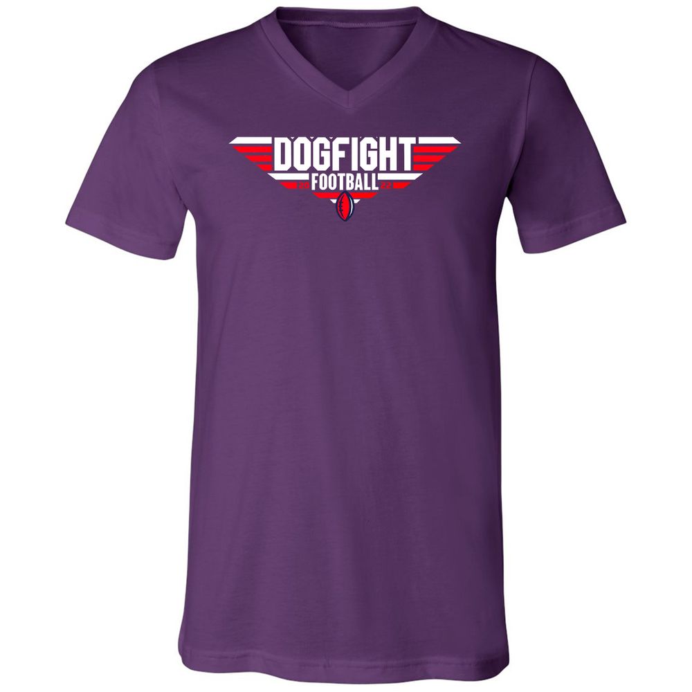 Unisex V-Neck T-Shirt - 6KJ4UUPV - Team Purple - 9