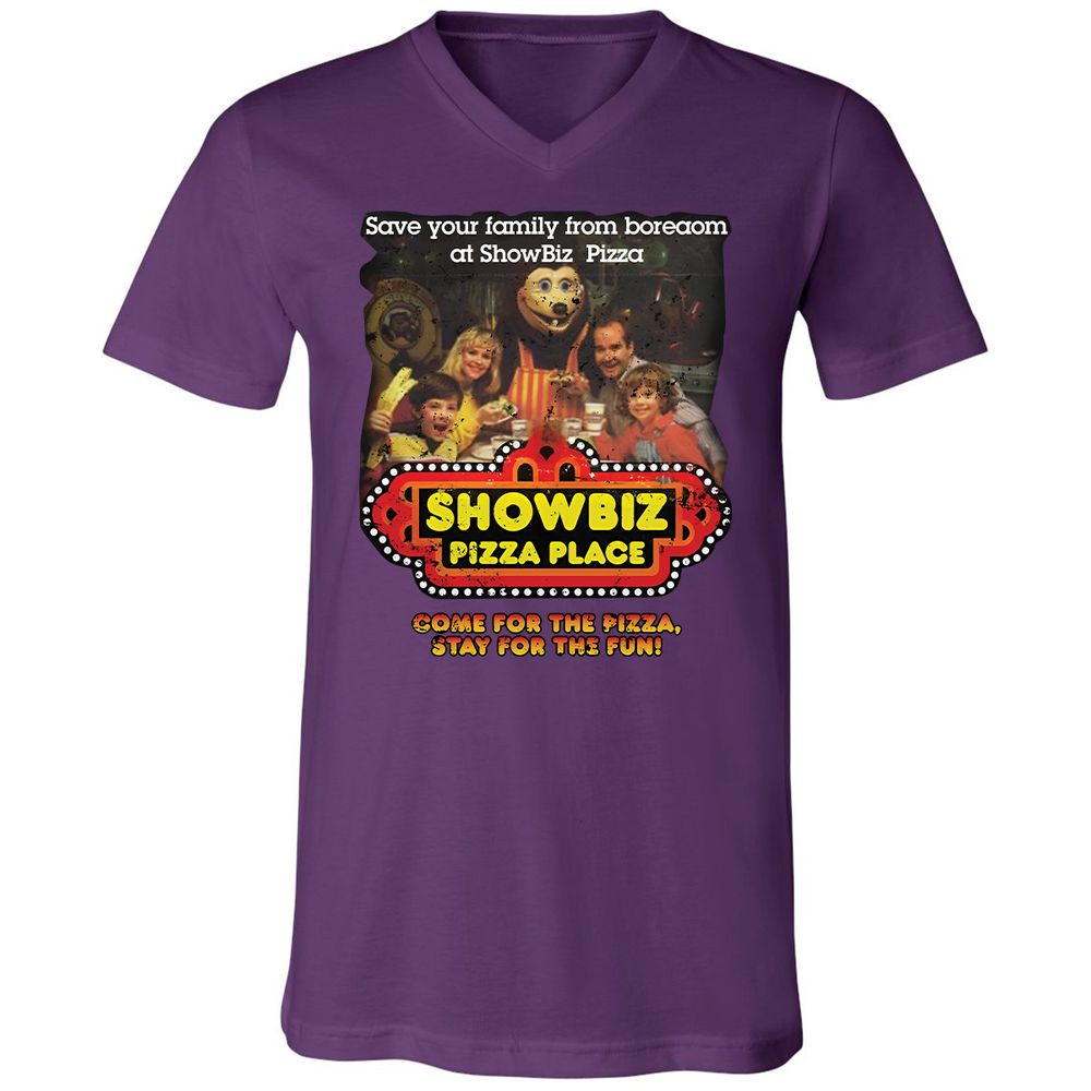 Unisex V-Neck T-Shirt - EZ9R1QP1 - Team Purple - 9